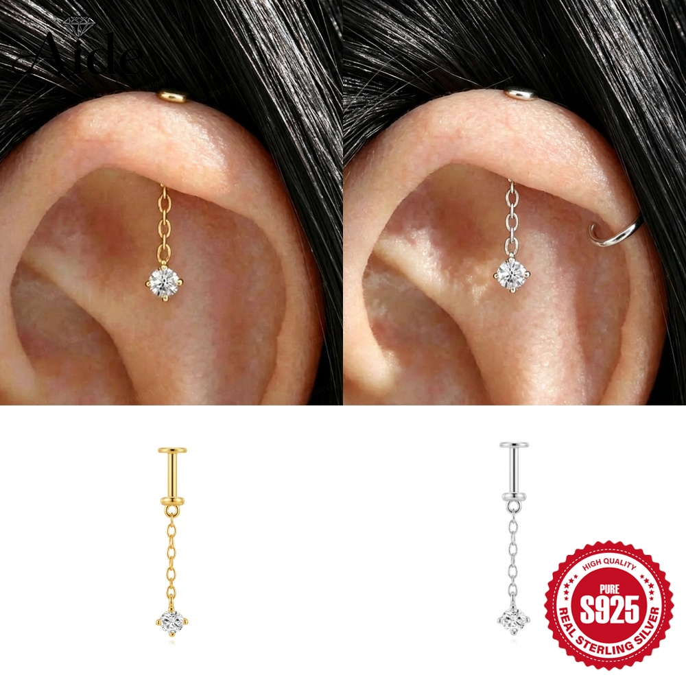 Star Flat Back - AIDE Pingente de Corrente Espiral Vertical