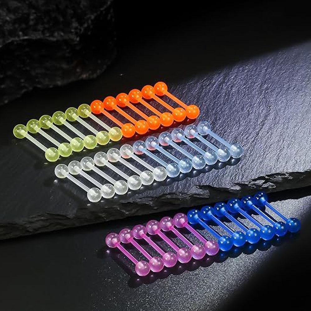 Tongue Barbell Straight - Conjunto de 36 peças de joias