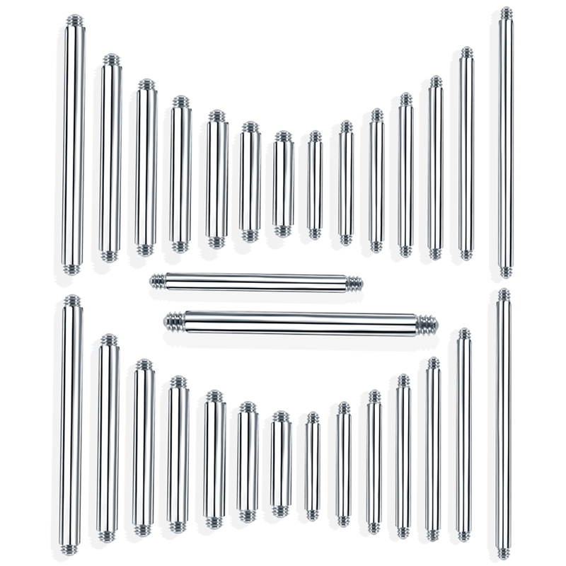 Tongue Barbell Straight - 10 peças 4-42mm 316l aço cirúrgico