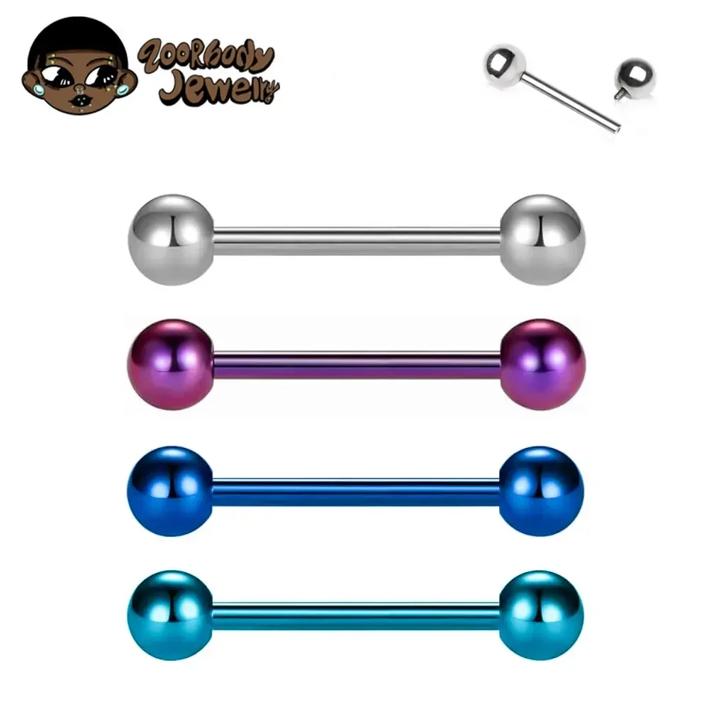 Tongue Barbell Straight - 1/10 peças f136 grau de implante