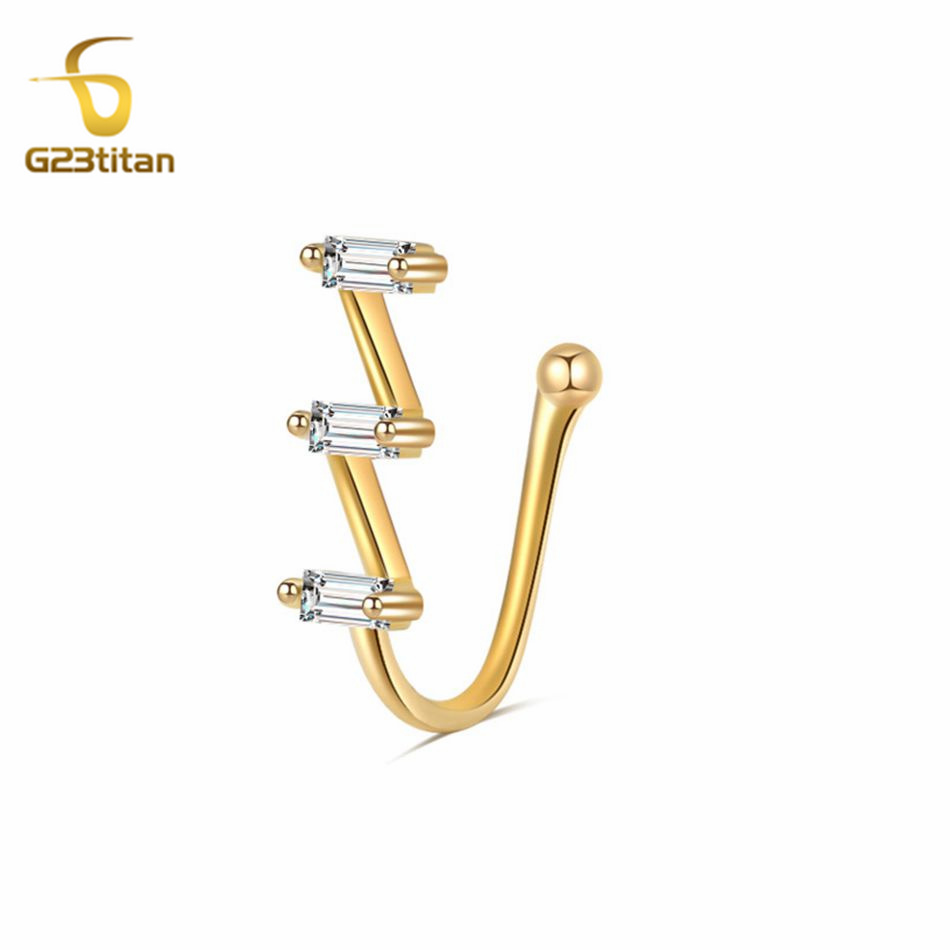 Body Jewelry Earrings - Anel Piercing Nariz Falso para Mulheres
