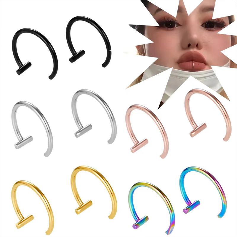Body Jewelry Earrings - Piercing de Lábio em Aço Cirúrgico