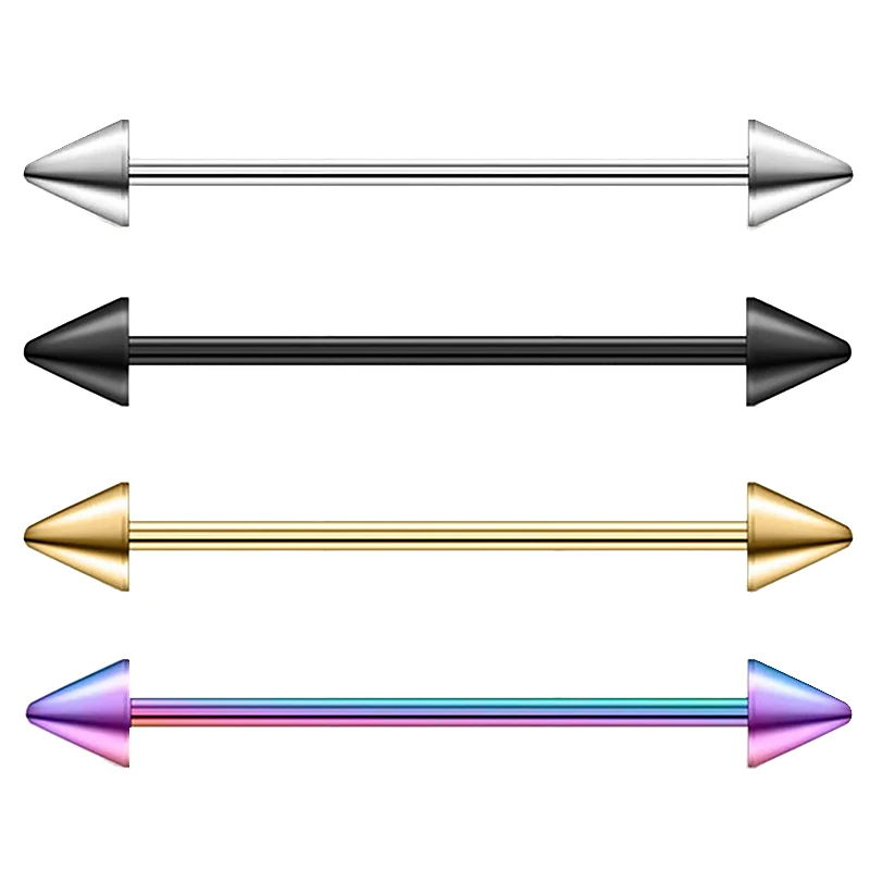 Tongue Barbell Straight - Aço inoxidável Straight Helix e Tragus