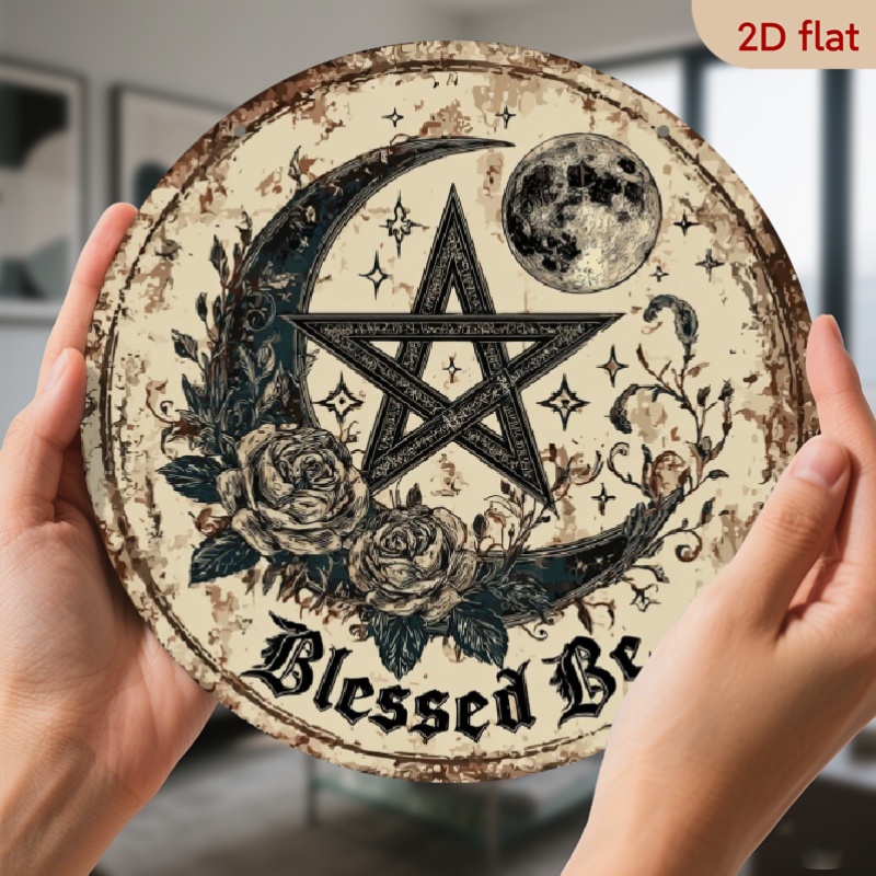 Star Flat Back - Placa plana 2D - Lua, estrela