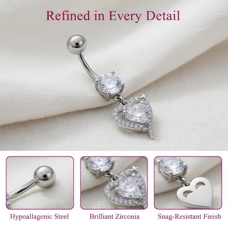 Body Jewelry Surgical Steel - 1 Peça Piercing de Umbigo Requintado