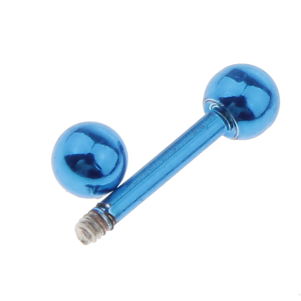 Tongue Barbell Straight - Piercings Barbell 16g em Aço Inoxidável,