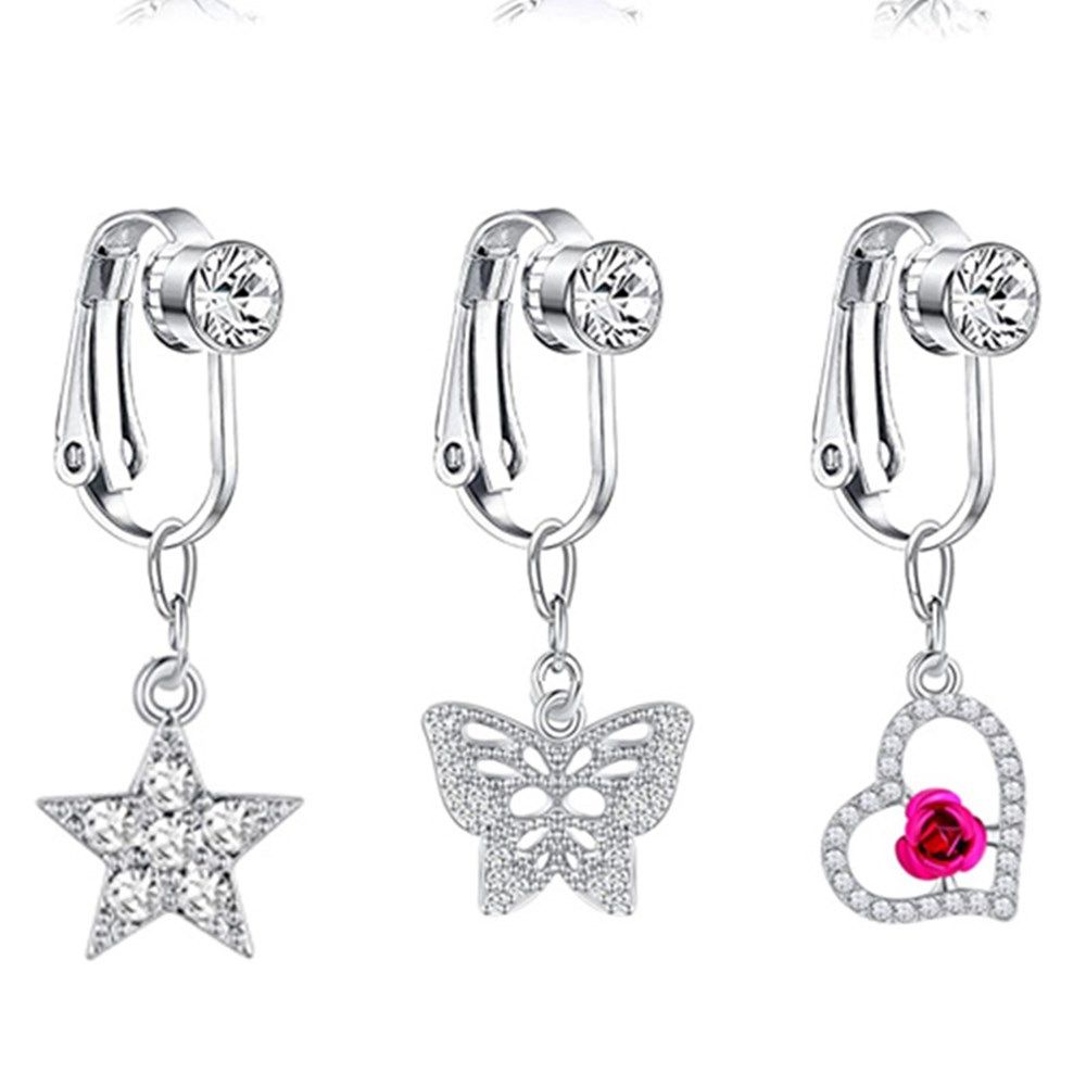 Brincos de Pressão Femininos d - Body Jewelry Earrings avaliação e preço