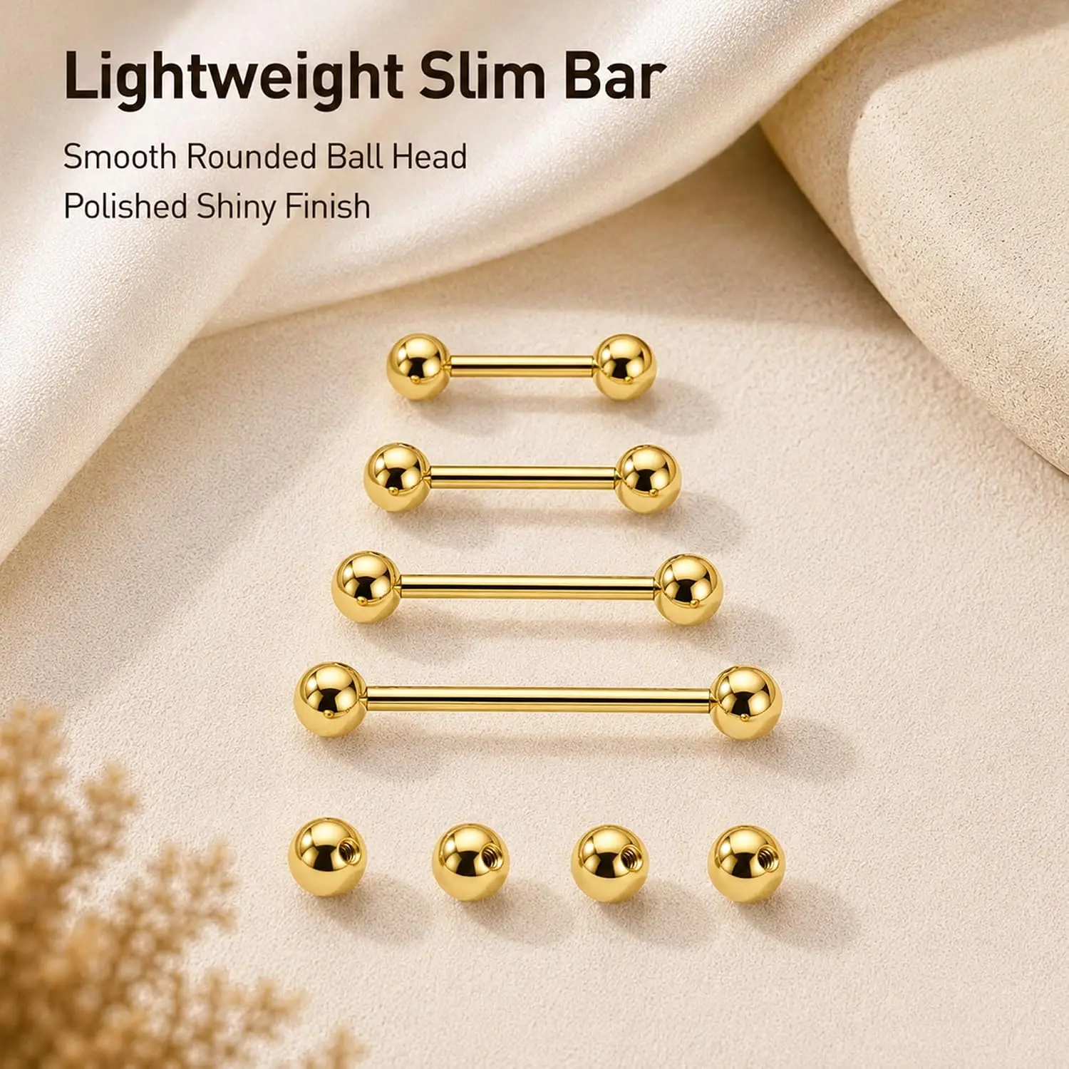 16 peças, barra reta de 14G e  - Tongue Barbell Straight avaliação e preço