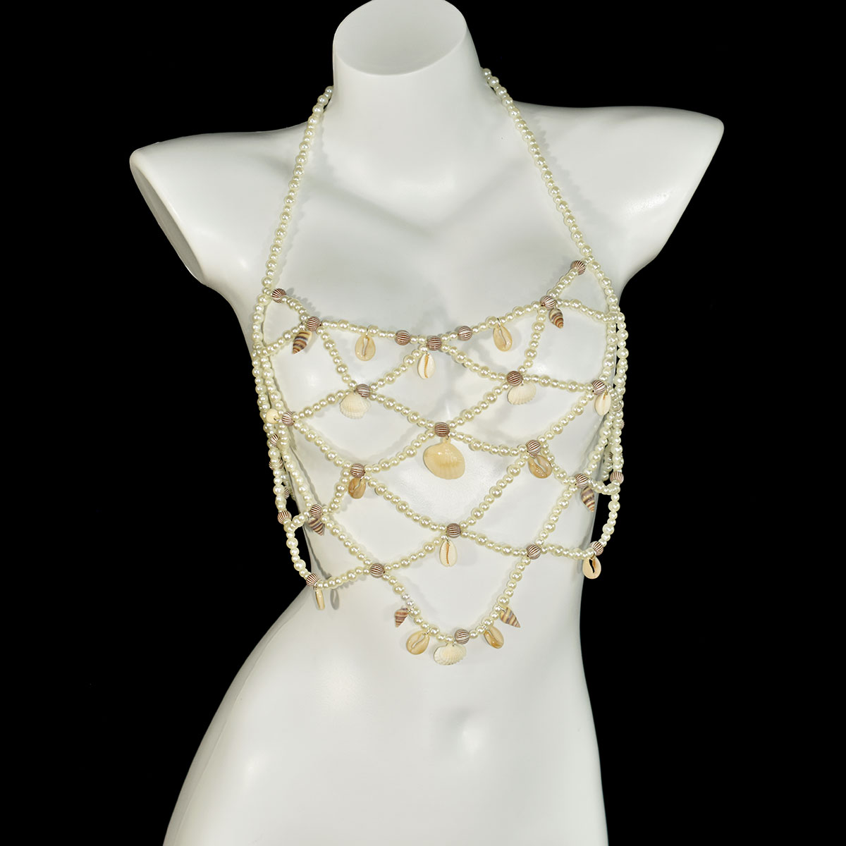 Moda imitação de pérola sutiã  - Body Jewelry Bra avaliação e preço