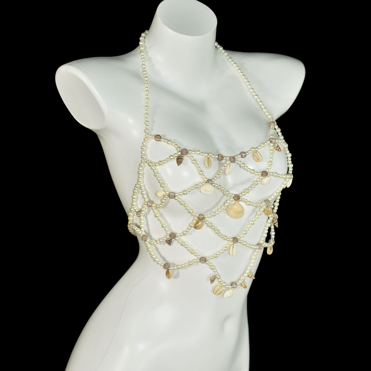 Moda imitação de pérola sutiã  - Body Jewelry Bra avaliação e preço
