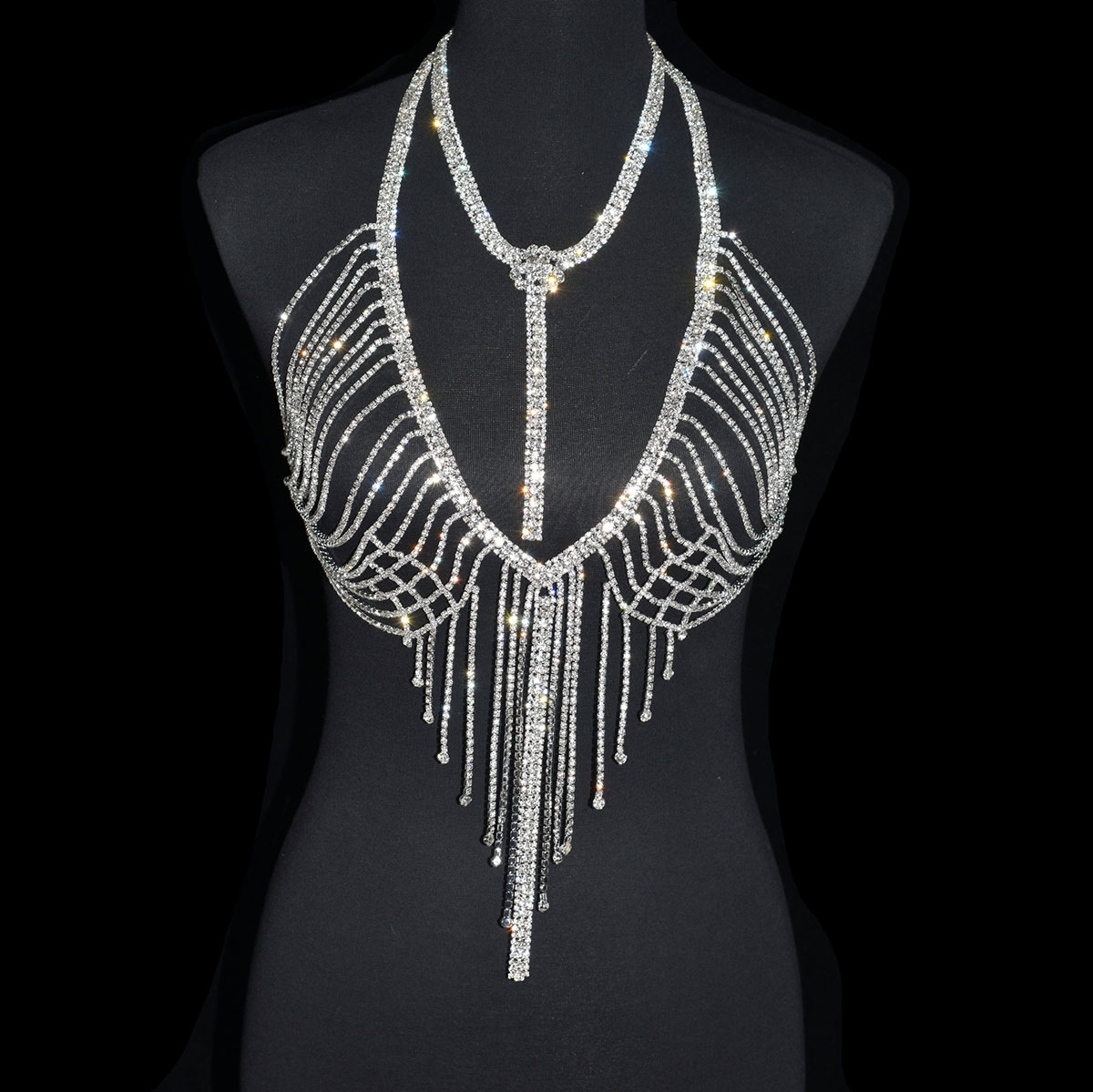 Corrente Corporal Strass Brilh - Body Jewelry Bra avaliação e preço