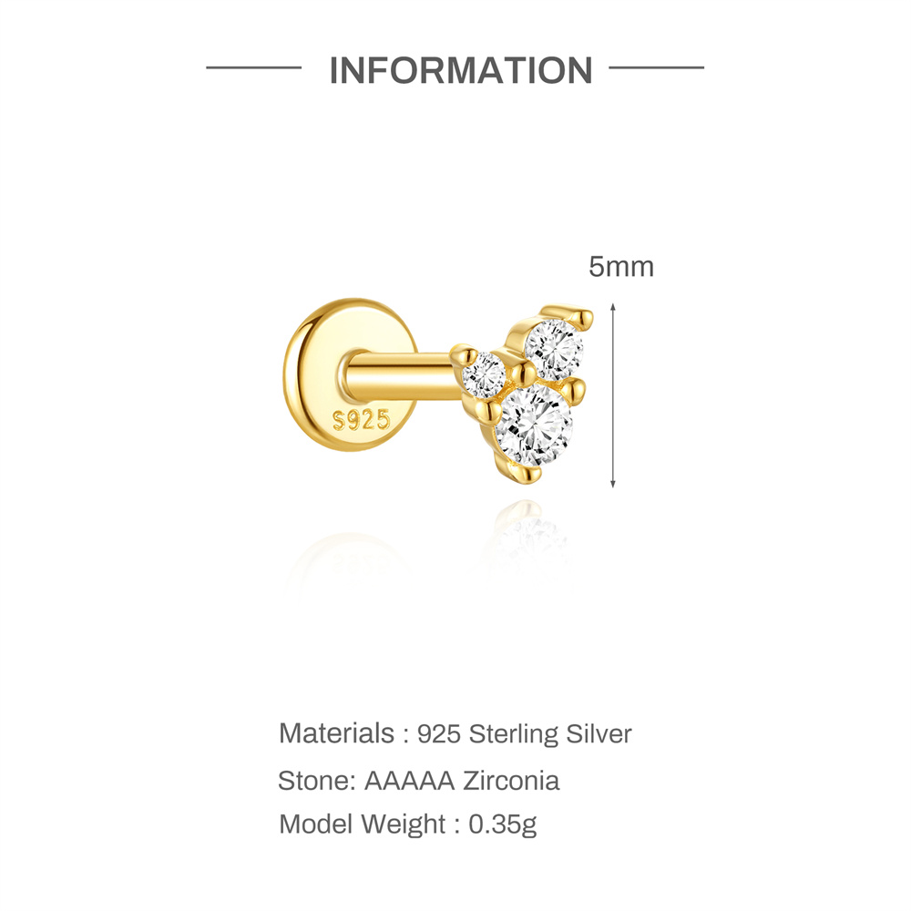 Aide 925 prata esterlina orelh - Body Jewelry Earrings avaliação e preço