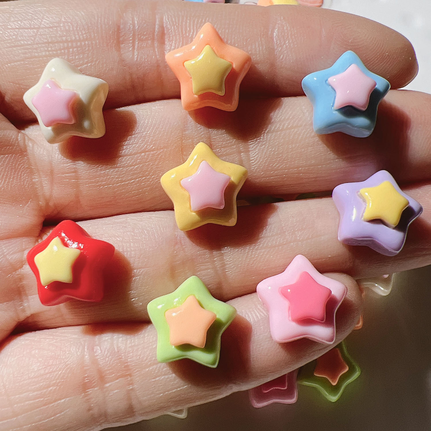 30Pcs Mini Dupla Camada Estrel - Star Flat Back avaliação e preço