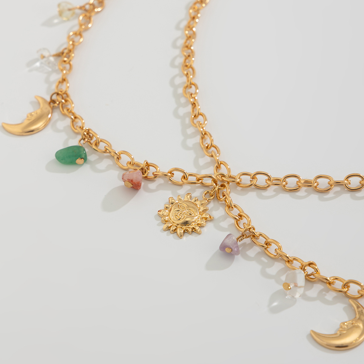 Boho estrela lua sol pingente  - Body Jewelry Gold avaliação e preço