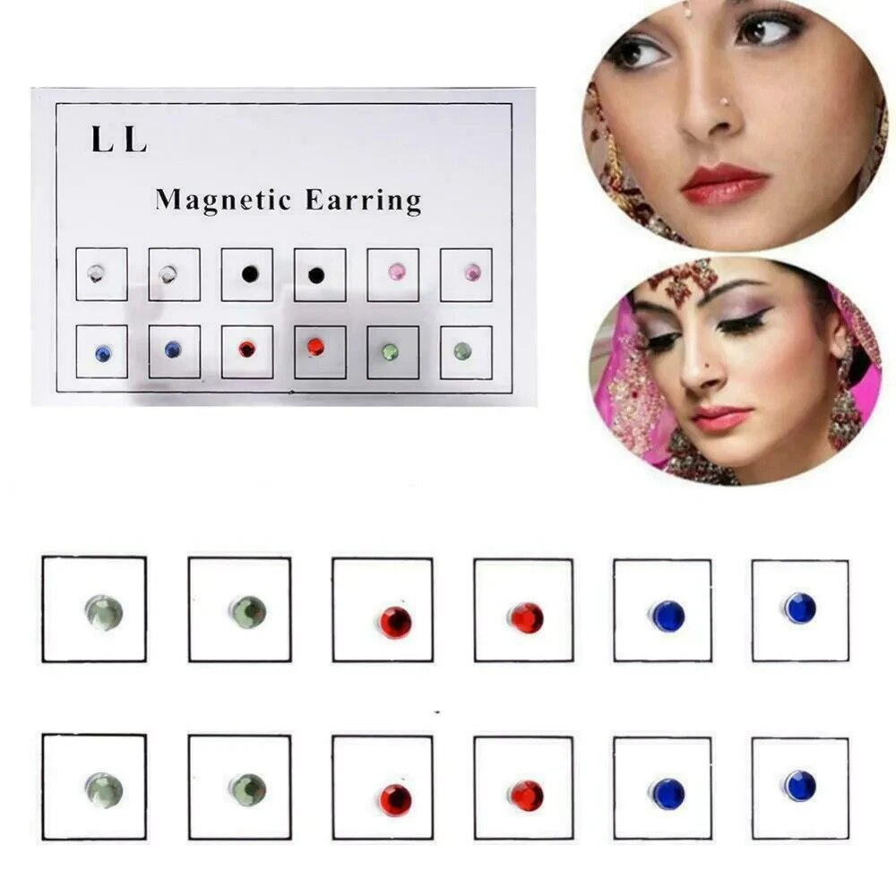 12 pçs/cartão falso tricheiro  - Body Jewelry Earrings avaliação e preço