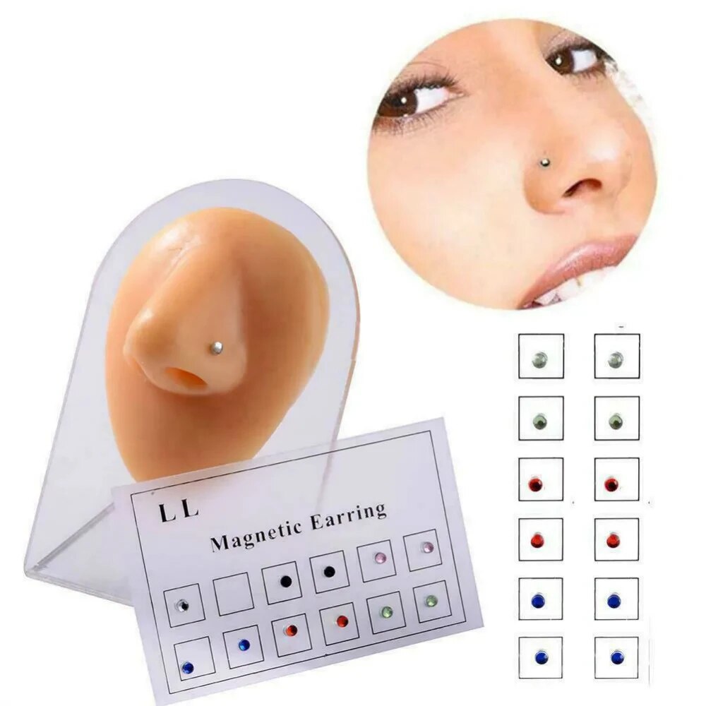 12 pçs/cartão falso tricheiro  - Body Jewelry Earrings avaliação e preço