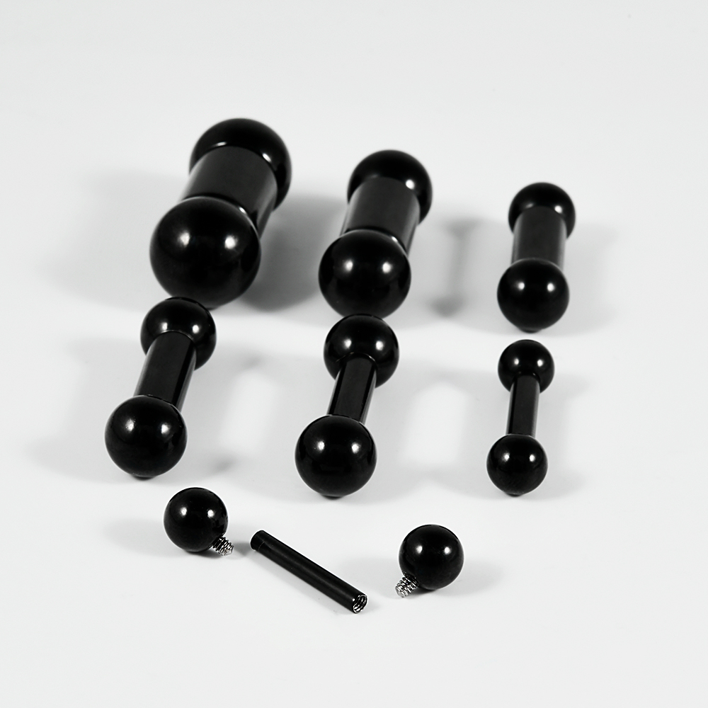 1pc aço cirúrgico prata ouro g - Tongue Barbell Straight avaliação e preço