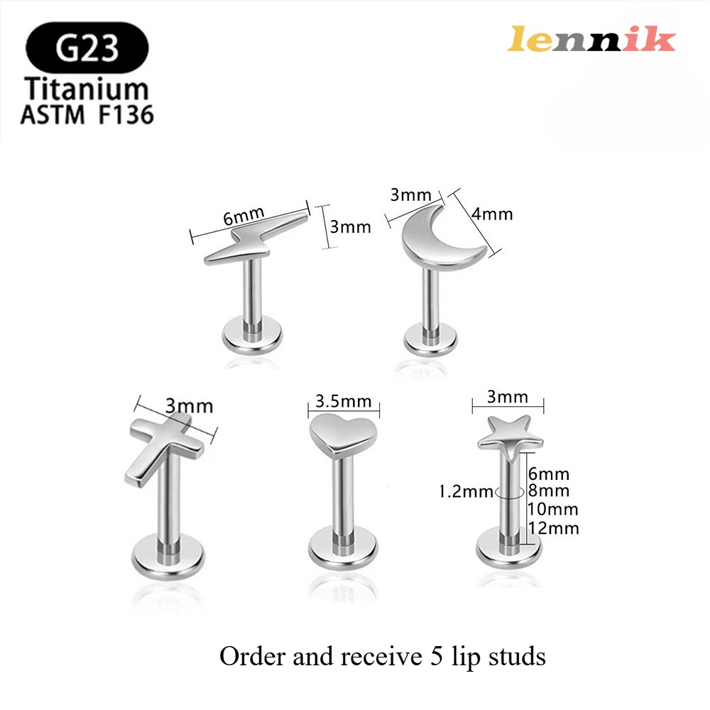 LENNIK F136 Liga de Titânio Cr - Body Jewelry Earrings avaliação e preço