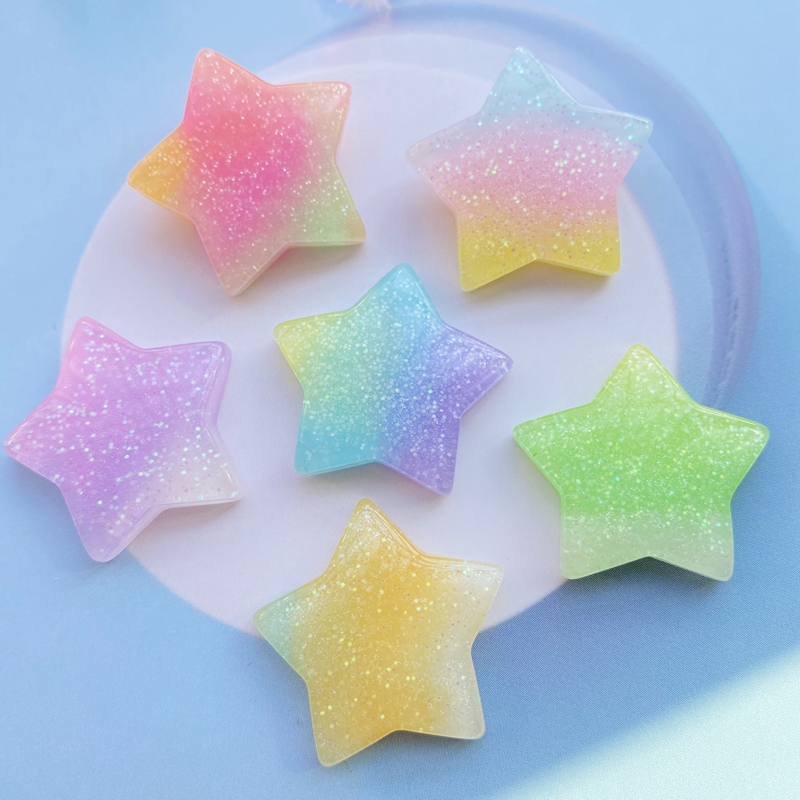 10 pçs kawaii bonito misturado - Star Flat Back avaliação e preço