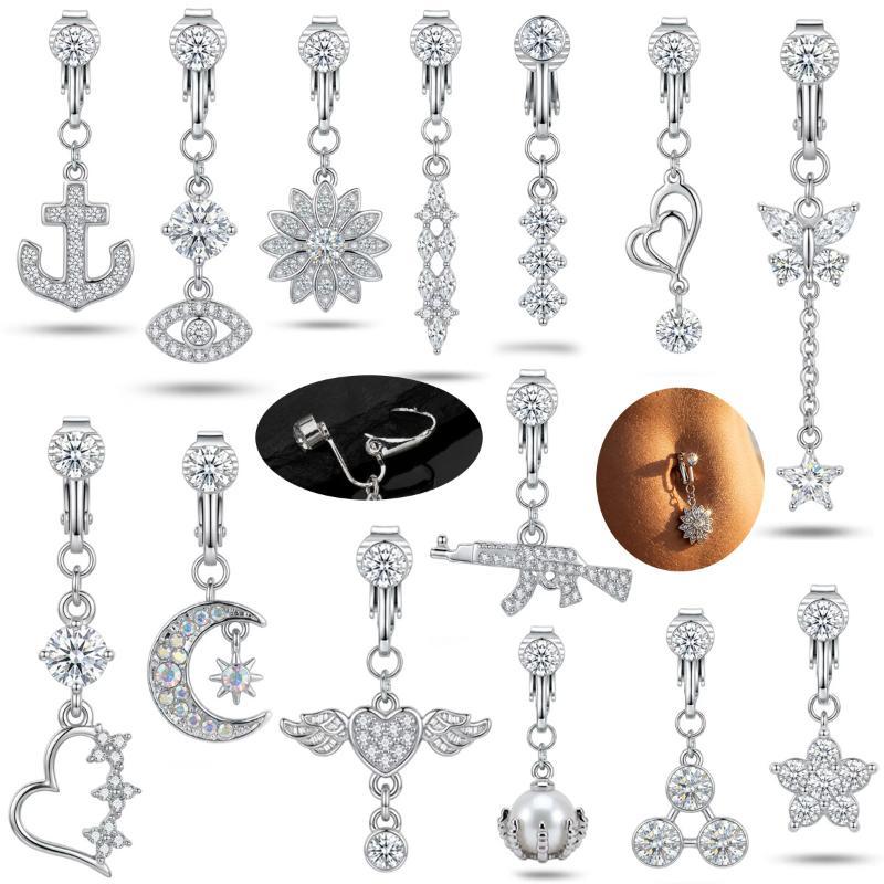 1 peça de piercing de umbigo m - Body Jewelry Surgical Steel avaliação e preço