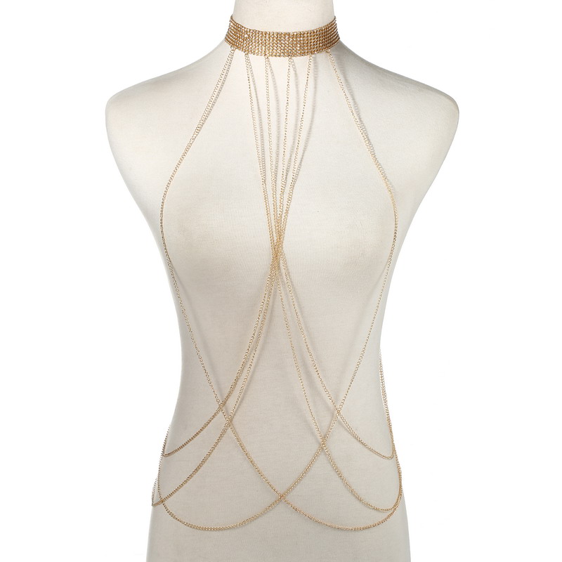 Corrente de corpo cor dourada  - Body Jewelry Gold avaliação e preço
