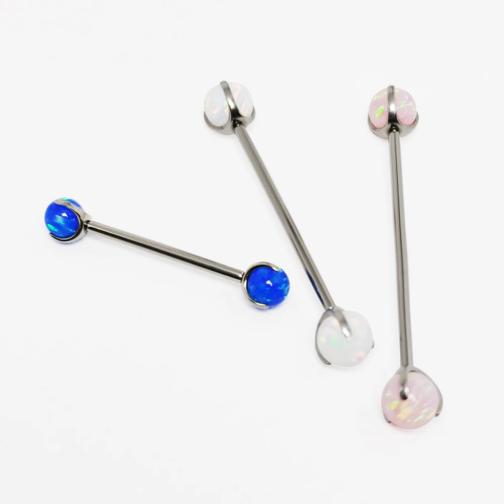 G23 titânio opala barra bolas  - Tongue Barbell Straight avaliação e preço