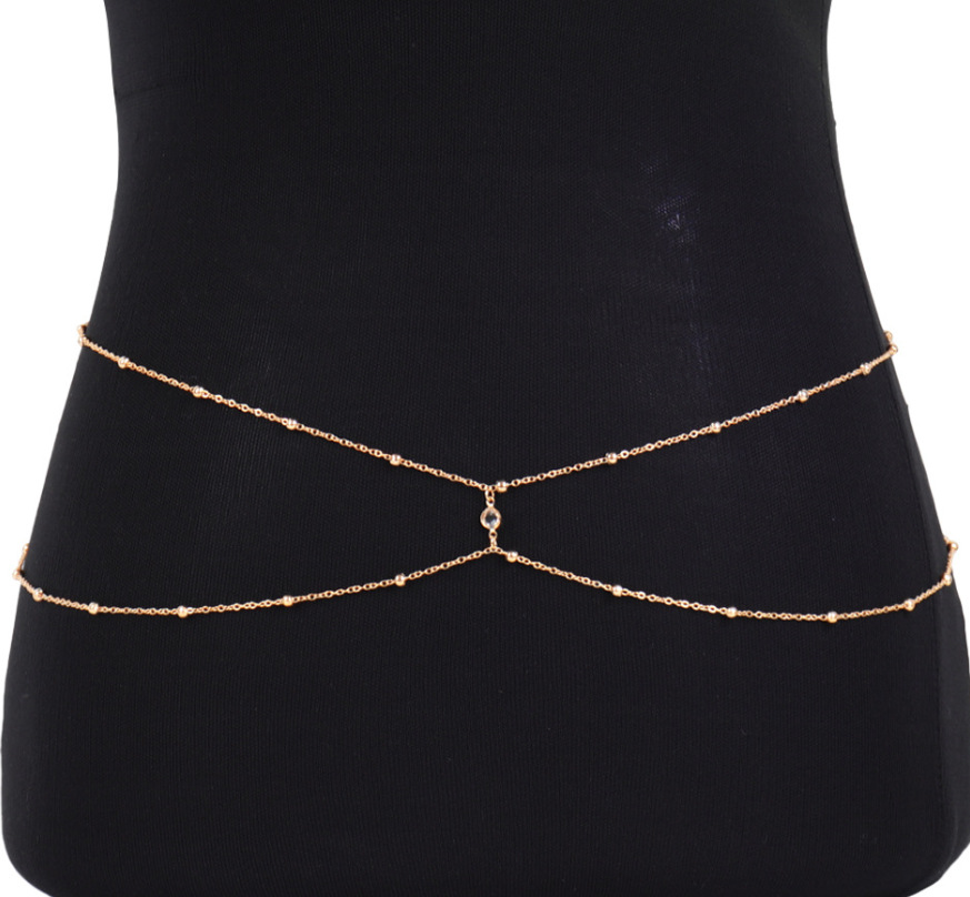 Correntes de barriga frisadas  - Body Jewelry Bra avaliação e preço