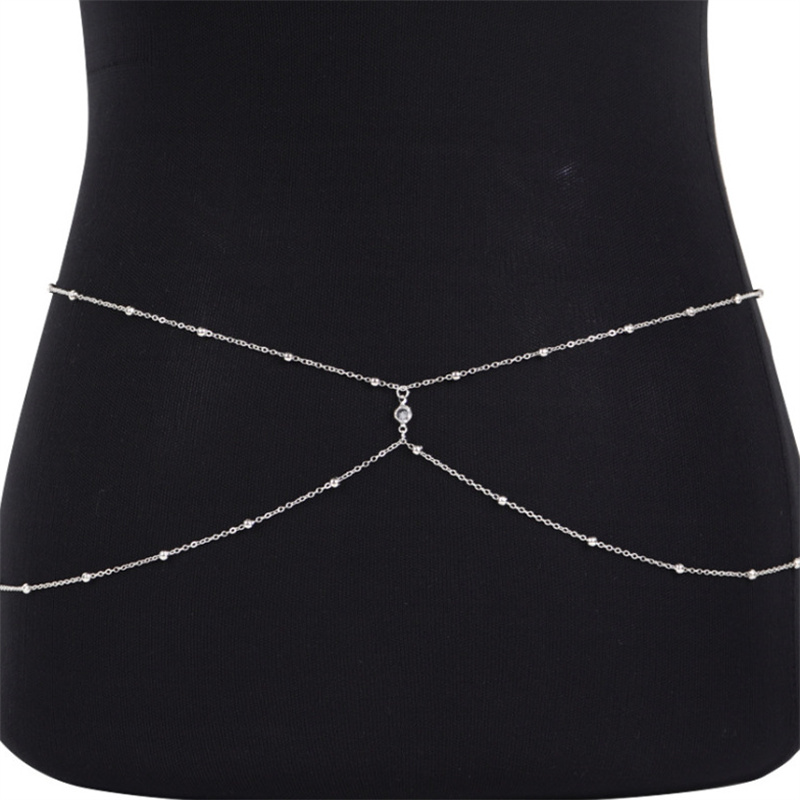 Correntes de barriga frisadas  - Body Jewelry Bra avaliação e preço