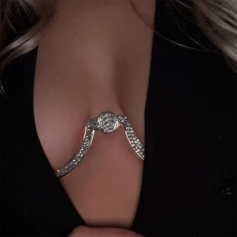 Stonefans zircon borboleta bor - Body Jewelry Bra avaliação e preço