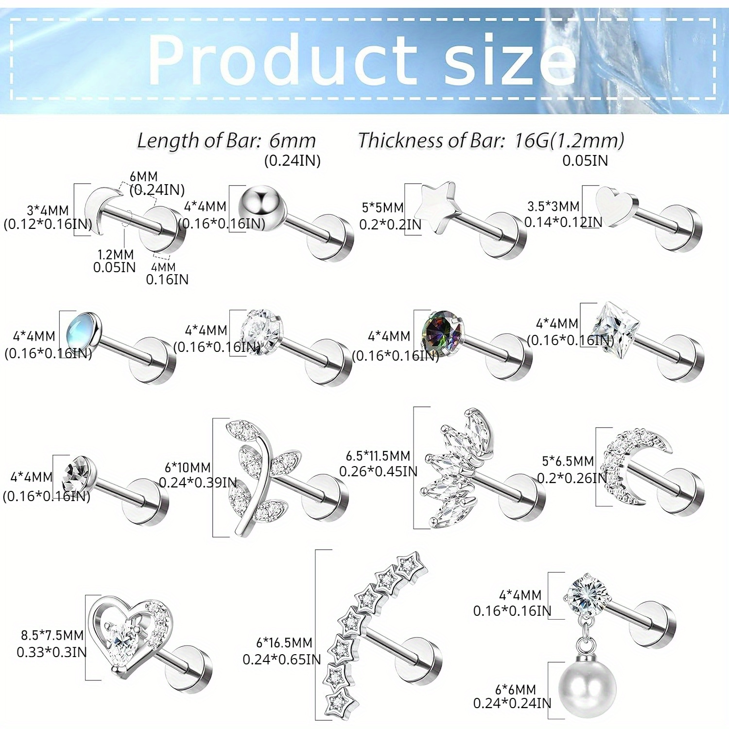 Drperfect brincos de cartilage - Body Jewelry Surgical Steel avaliação e preço