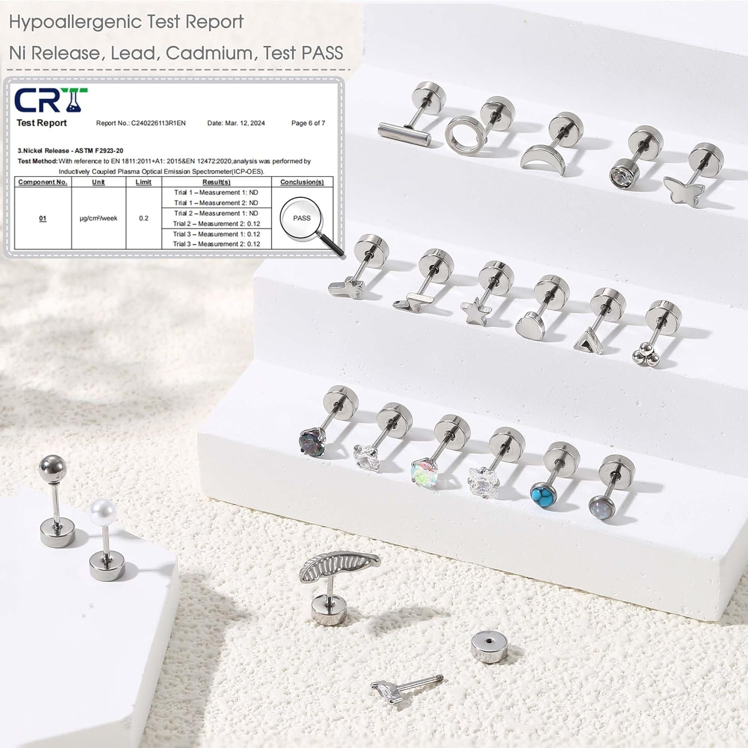 Florideco 1 par de brincos hip - Body Jewelry Surgical Steel avaliação e preço