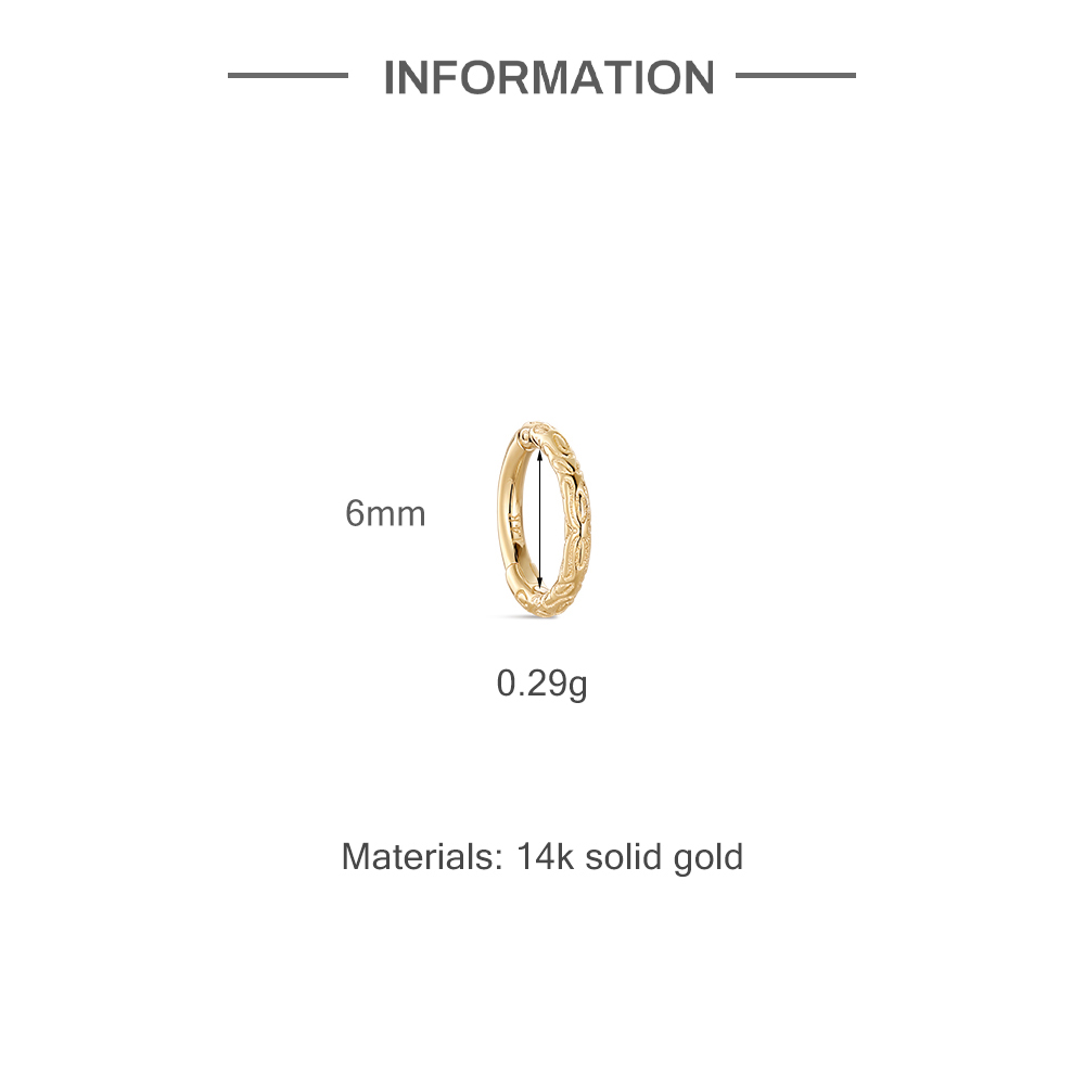Brinco de ouro maciço 14K CANN - Body Jewelry Earrings avaliação e preço