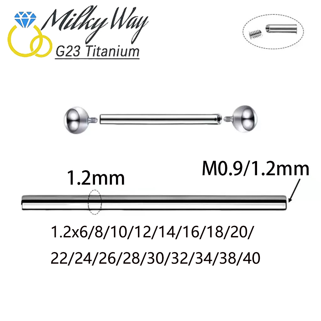 10/50/100PCS Barbell Reto Rosq - Tongue Barbell Straight avaliação e preço