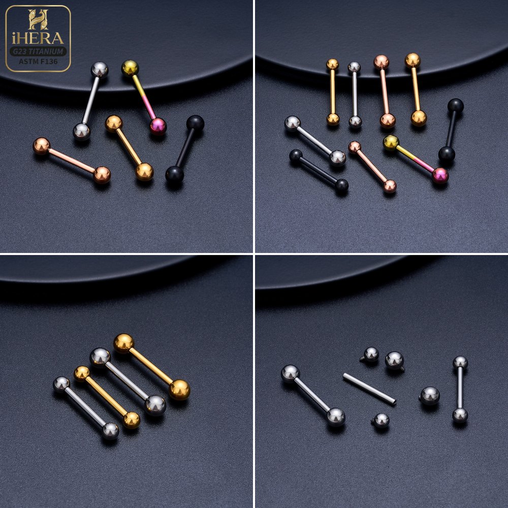 Piercings de Titânio G23 14G 1 - Tongue Barbell Straight avaliação e preço