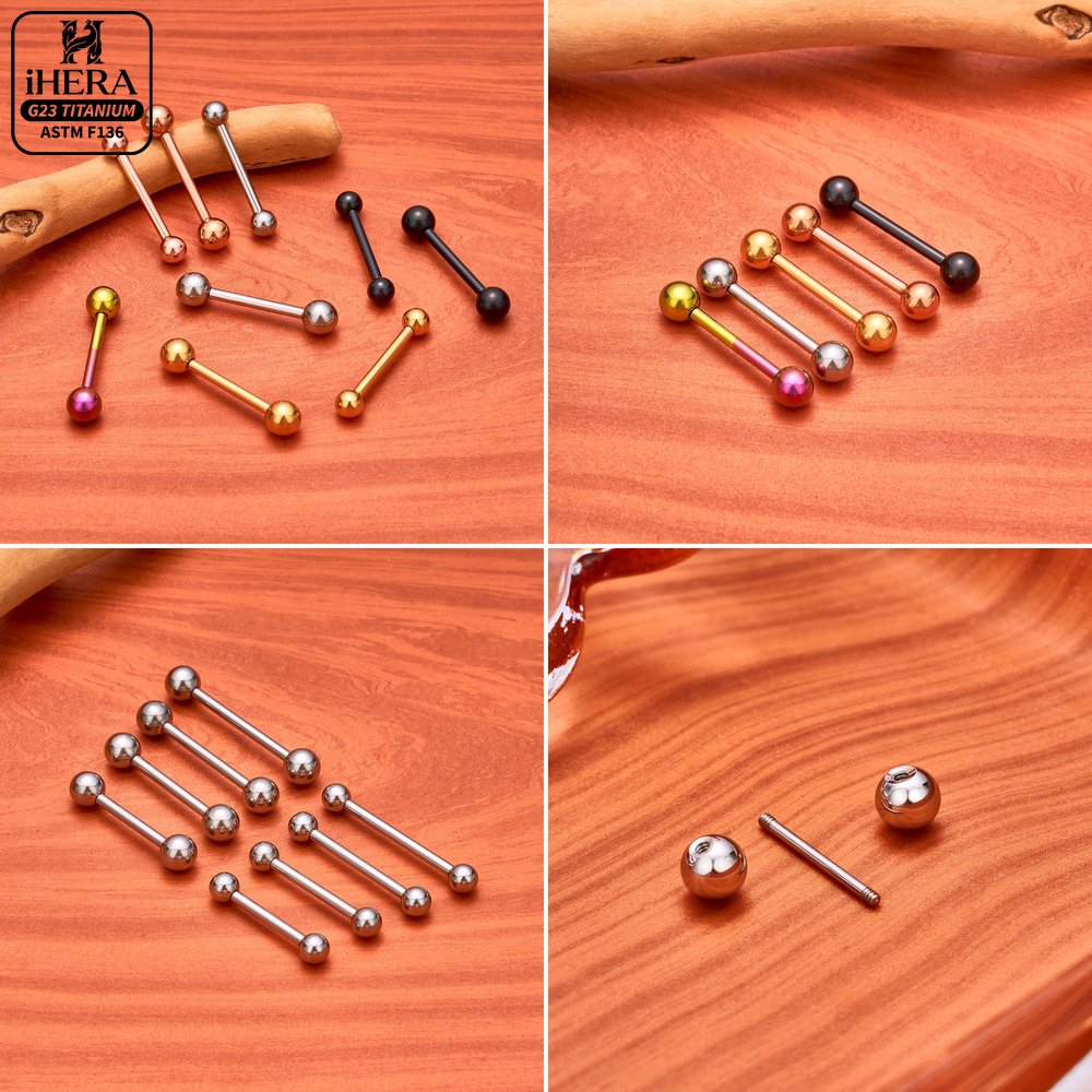 Piercings de Titânio G23 14G 1 - Tongue Barbell Straight avaliação e preço