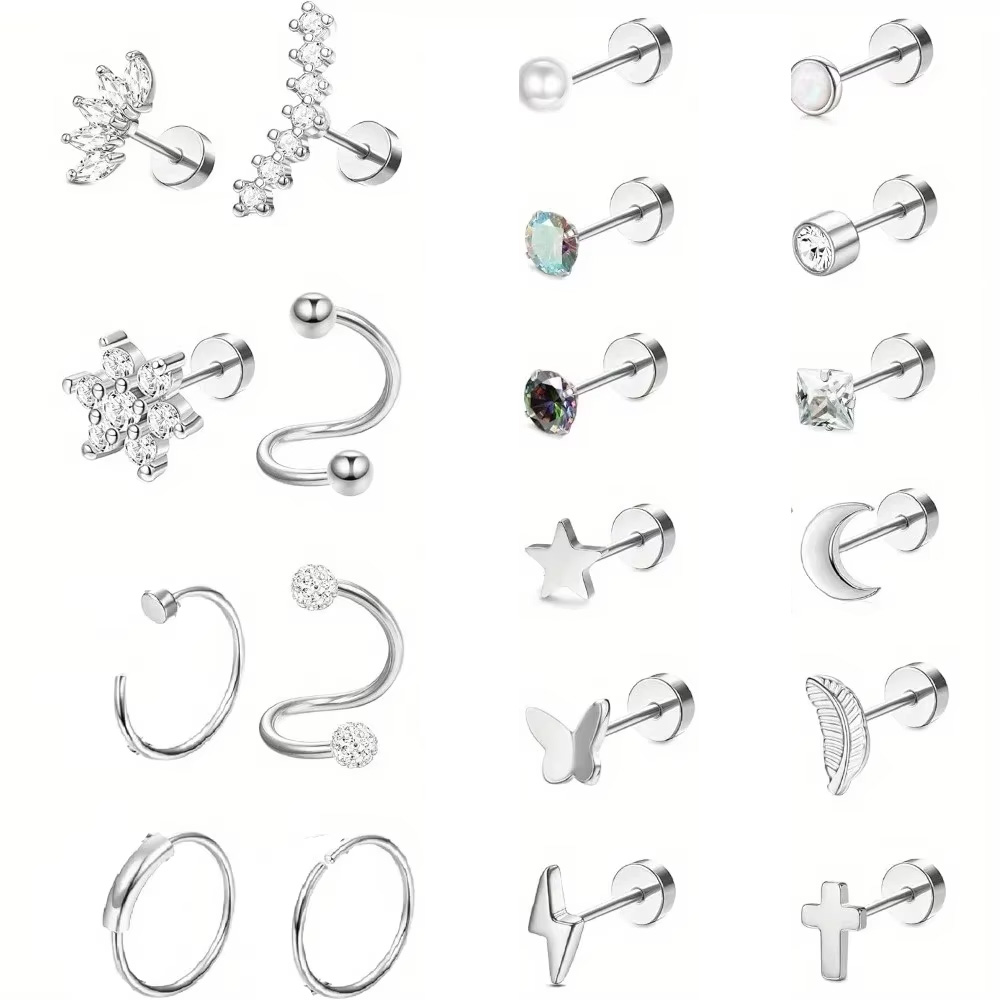 Brincos de aço cirúrgico para  - Body Jewelry Surgical Steel avaliação e preço